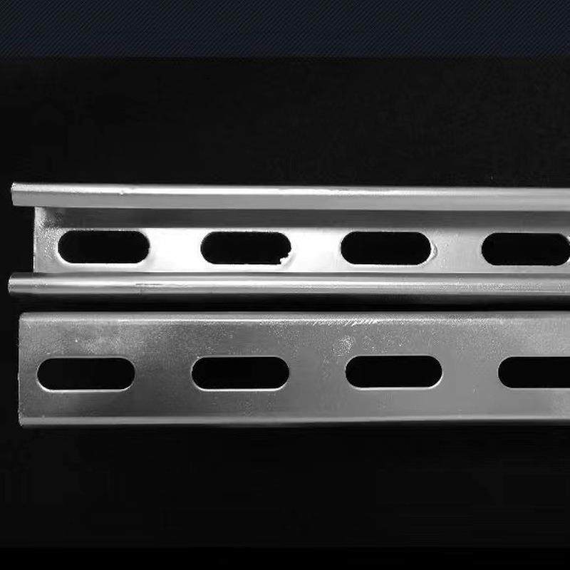 镀锌C型钢 抗震支架光伏冲孔万能檩条导轨U型不锈钢槽钢