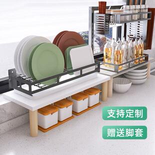 桌面加宽延伸板窗台厨房架子置物架水池调料品台面矮书桌简易分层