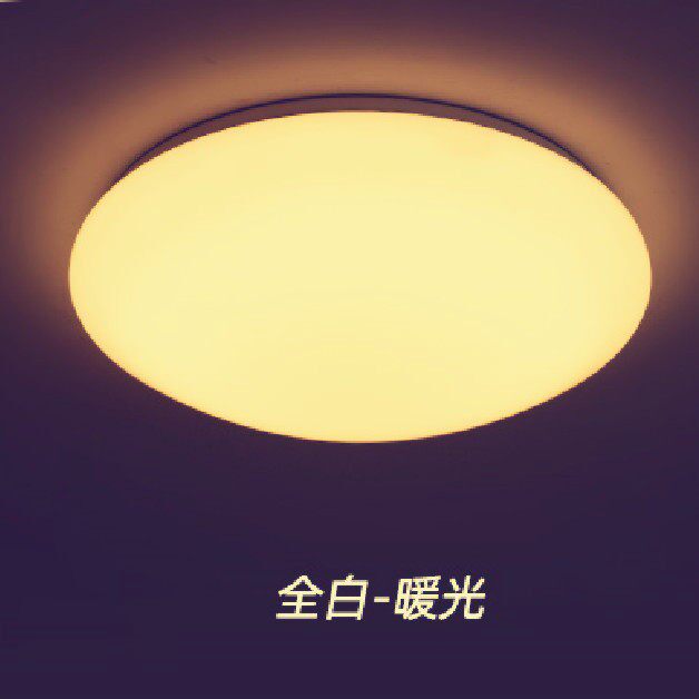 LED吸顶灯圆形白色灯罩12W18W24W36W48W72W黄光暖光白光三色包邮