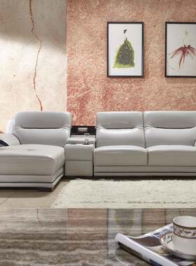 皮沙发现代简约大小户型中厚皮转角沙发厂家直销leather sofa