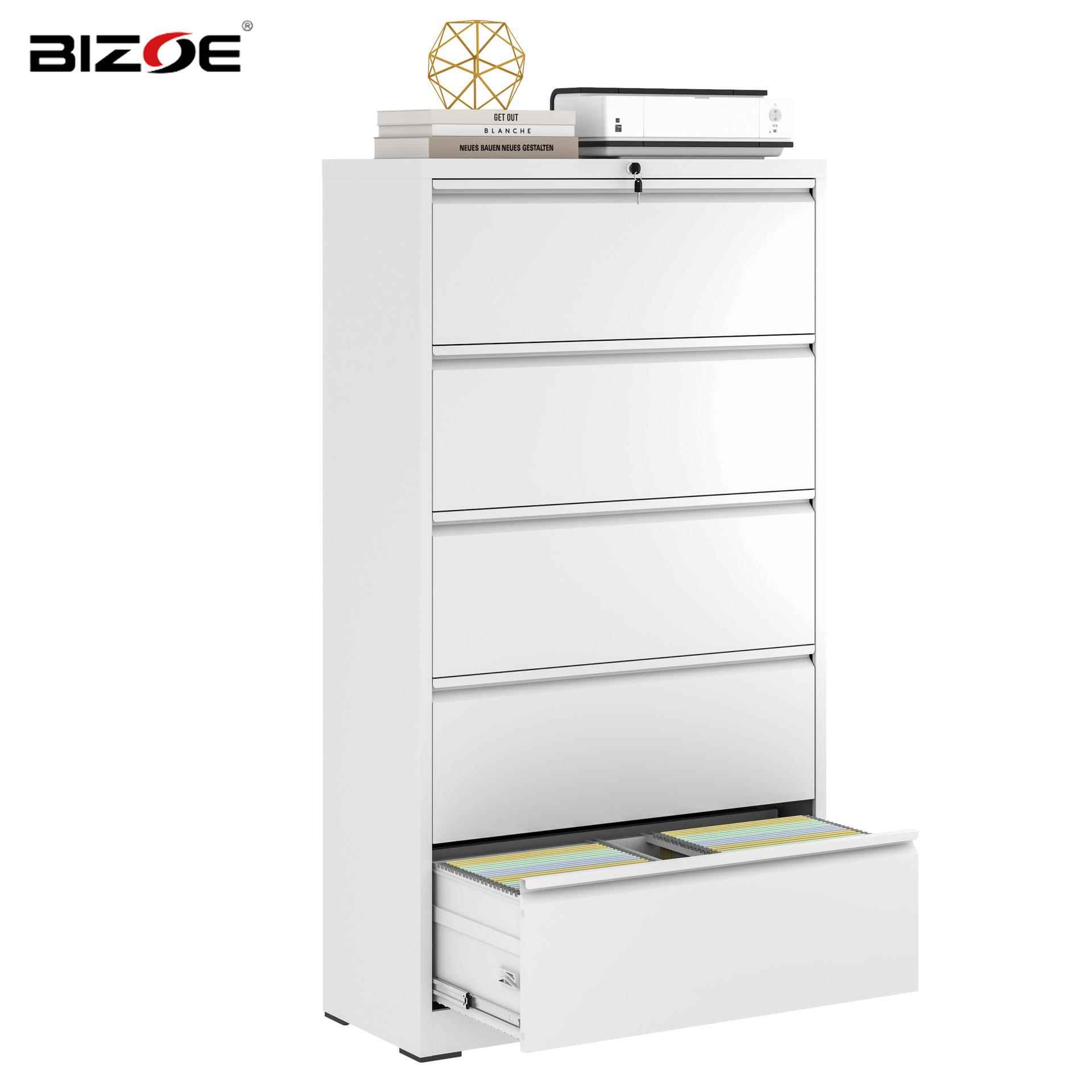 亚马逊跨境A4FC挂捞文件柜二三四五斗宽卡箱收纳档案柜抽屉式带锁