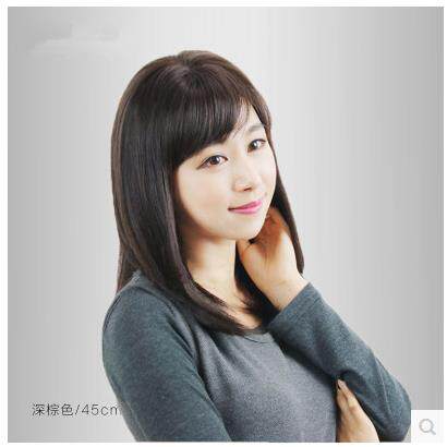 高档中老年假发女短发妈妈款发中长直发真逼自然长波发波头真假发