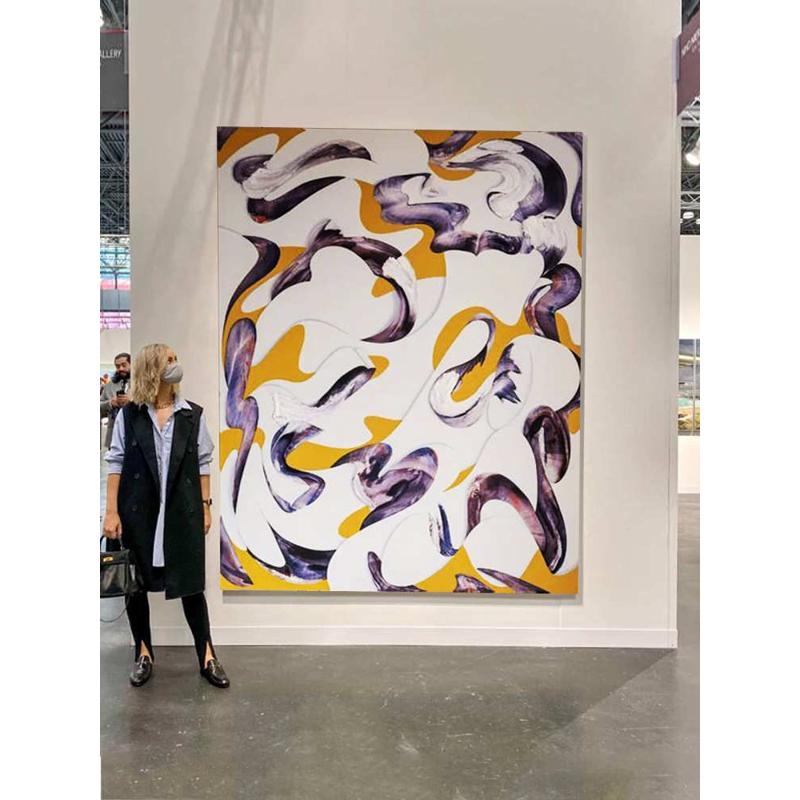 手绘油画立体抽象艺术橙装饰画玄关背景墙肌理画客厅餐厅挂画现代图片
