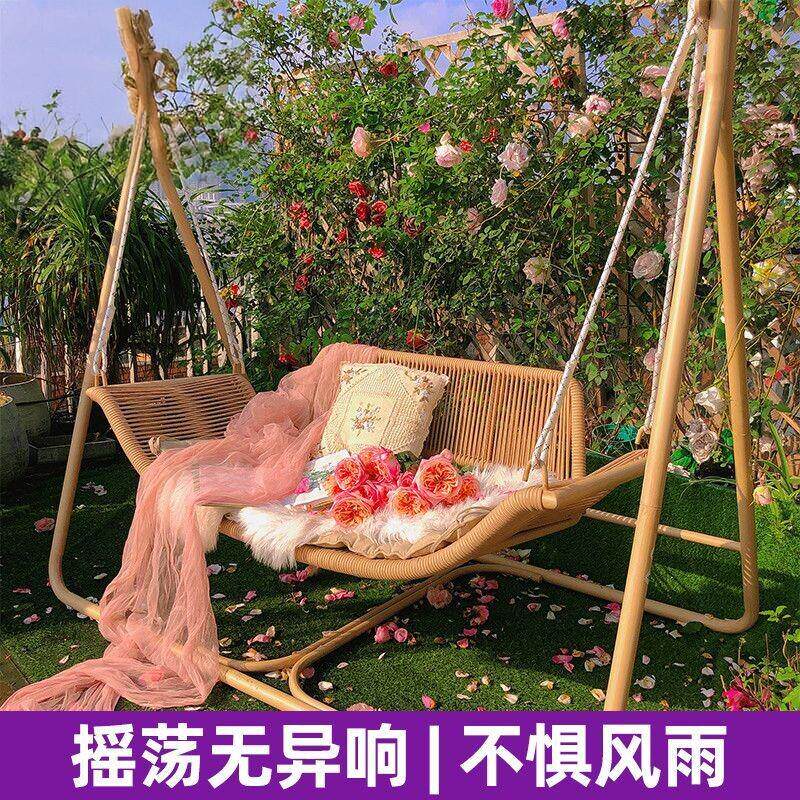 2026年檀花户外秋千庭院荡秋千室外双人吊床小院网红花园秋千椅吊