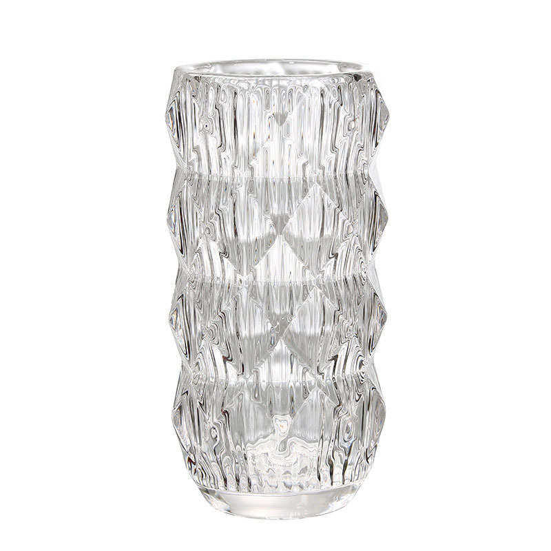 圆形璀璨圆柱形玻璃花瓶摆件客厅插花透明客厅餐桌插花花器高级感,家居饰品,花瓶,淘宝优惠券,粉丝福利购,淘宝优惠卷