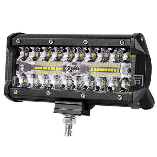 跨境 汽车led工作灯 light bar 三排7英寸120w长条越野车顶灯