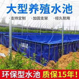大型帆布游泳水池养殖鱼池防水布带支架自建组装庭院阳台加厚水箱
