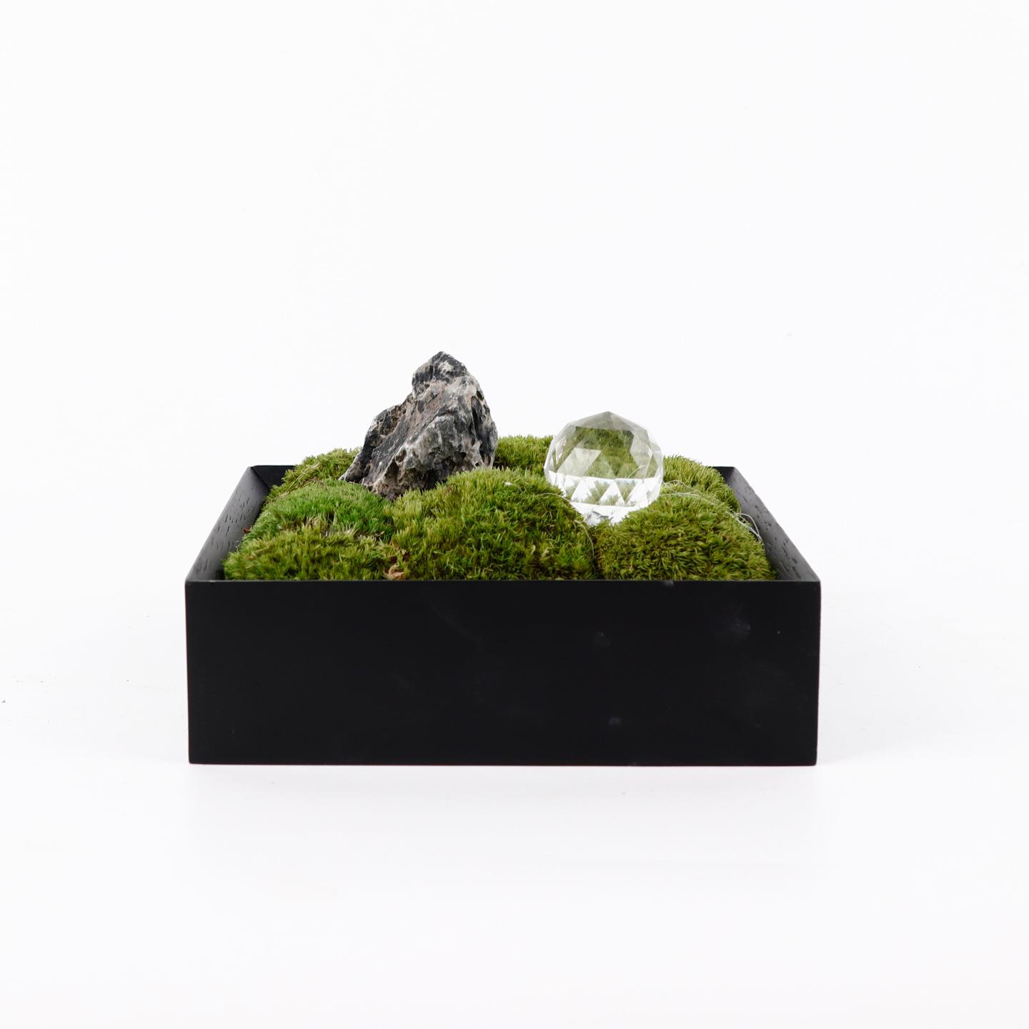 新中式永生苔藓盆栽样板房售楼部酒店别墅茶室桌面绿植摆件仿真花