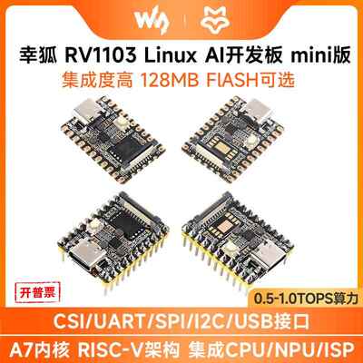幸狐 RV1103微型Linux开发板Luckfox Pico Mini 0.5TOPS AI算力
