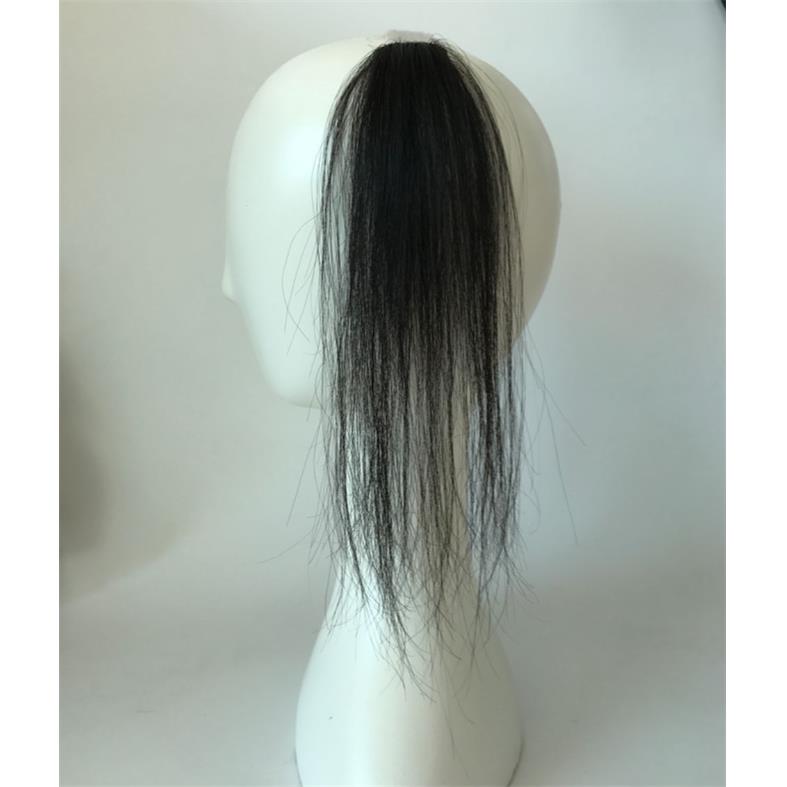 高档朵 手织真发头顶发片 补直发假发片两侧隐形无痕增发垫高纯垫