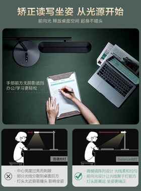 LED读科技前向光护GND眼灯AA智控触摸学习c阅l黑色台灯baane