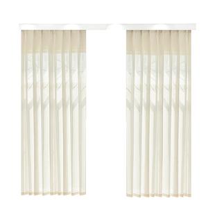 日系侘寂风竖纹仿麻窗纱纱帘棉麻阳台客厅双层搭配亚麻窗纱纱帘