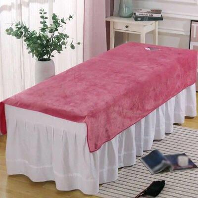 Comfortable SPA Bedspread Soft Solid Color Cosmetic Bed