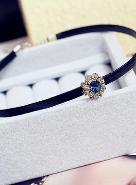 星星吊坠项链颈链项圈女锁骨链颈带脖子饰品黑色简约欧美性感夏季