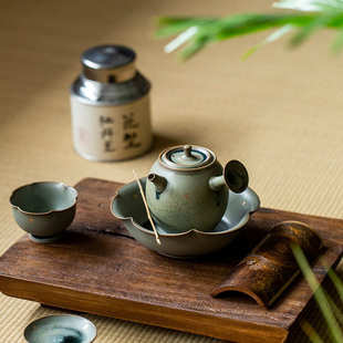 艺盛堂手工窑变茶壶家用复古侧把壶陶瓷泡茶壶功夫茶具单壶急须壶