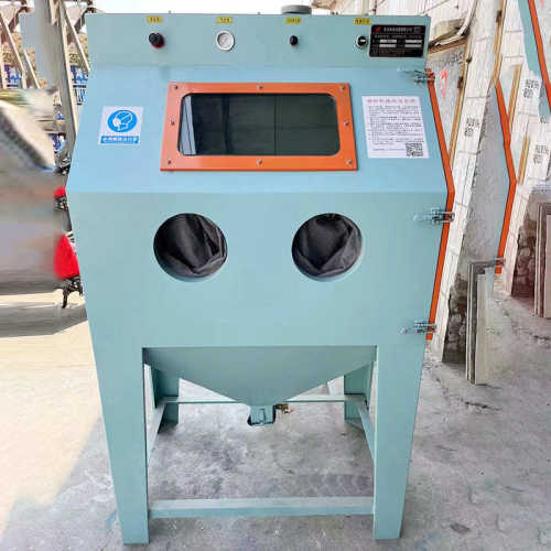 厂家定制9060小型手动喷砂机表面处理箱体式喷沙机模具除锈翻新去