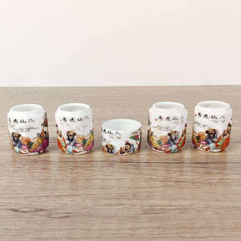 景德镇鸟食杯食罐瓷碗鸟用红子颠颏五件套鸟食罐绣眼红子鸟食罐