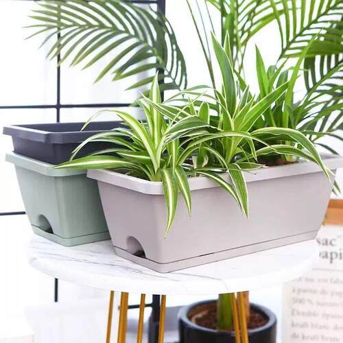 Balcony flower pot vegetable plant rectangular plastic box
