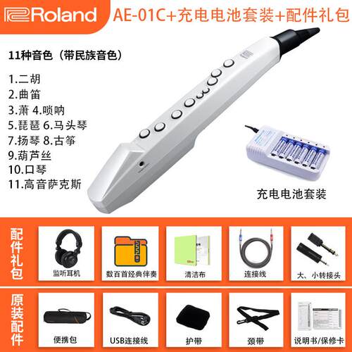 正品Rol乐nd罗兰电吹a管器AE01娱1乐初学ae05/0c电子萨克斯葫芦丝
