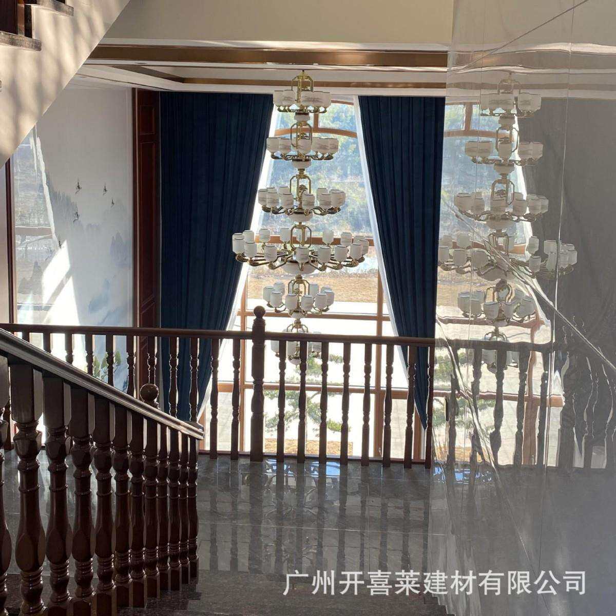 实木楼梯扶手护栏室内家用红橡木踏步板整梯扶梯窗户阳台栏杆简约