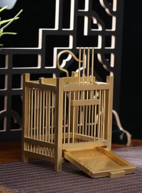 新款直销黄铜鸟笼黄铜蝈蝈笼摆件家居饰品家居装饰工艺品铜工艺品