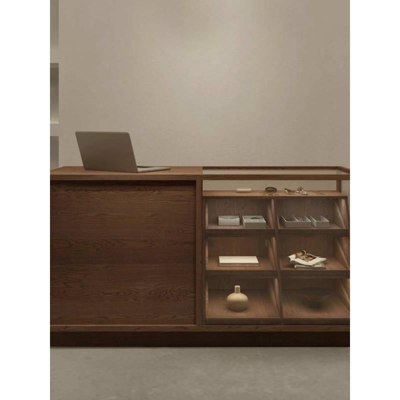 鸿昌收银展示柜玻璃柜台服装店饰品店收银台中岛柜鞋柜道具边柜