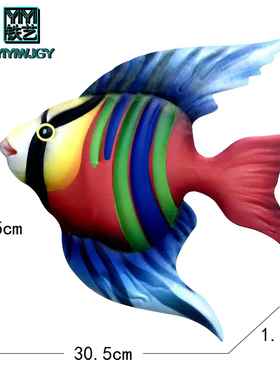 亚马逊铁制户外园林花园挂件工艺品装饰家居装饰鱼壁挂厂家直销