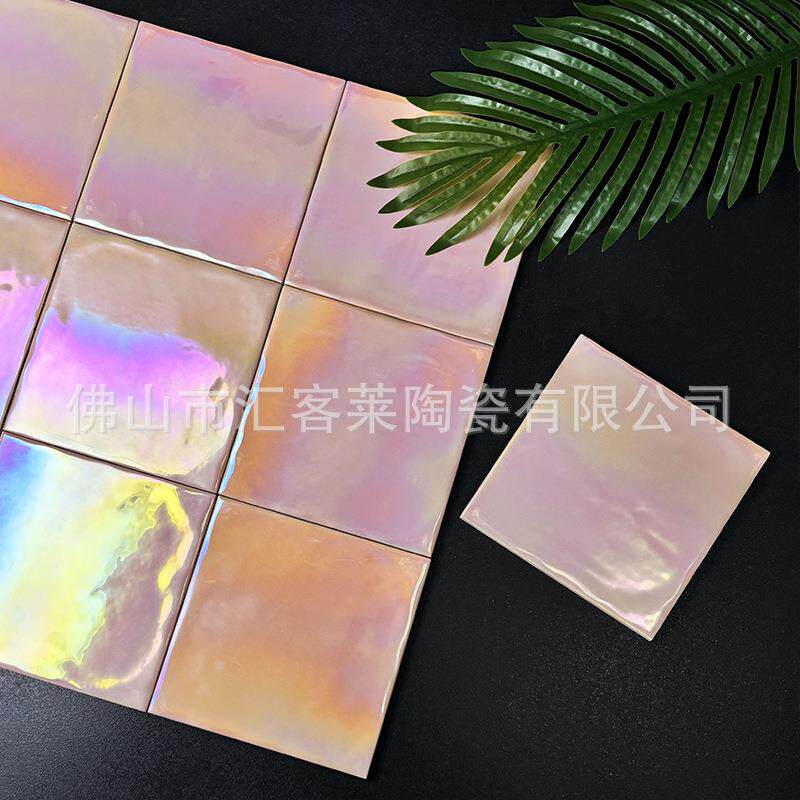 北欧幻彩艺术砖小白砖网红卫生间店面浴室吧台厨房墙长条手工瓷砖