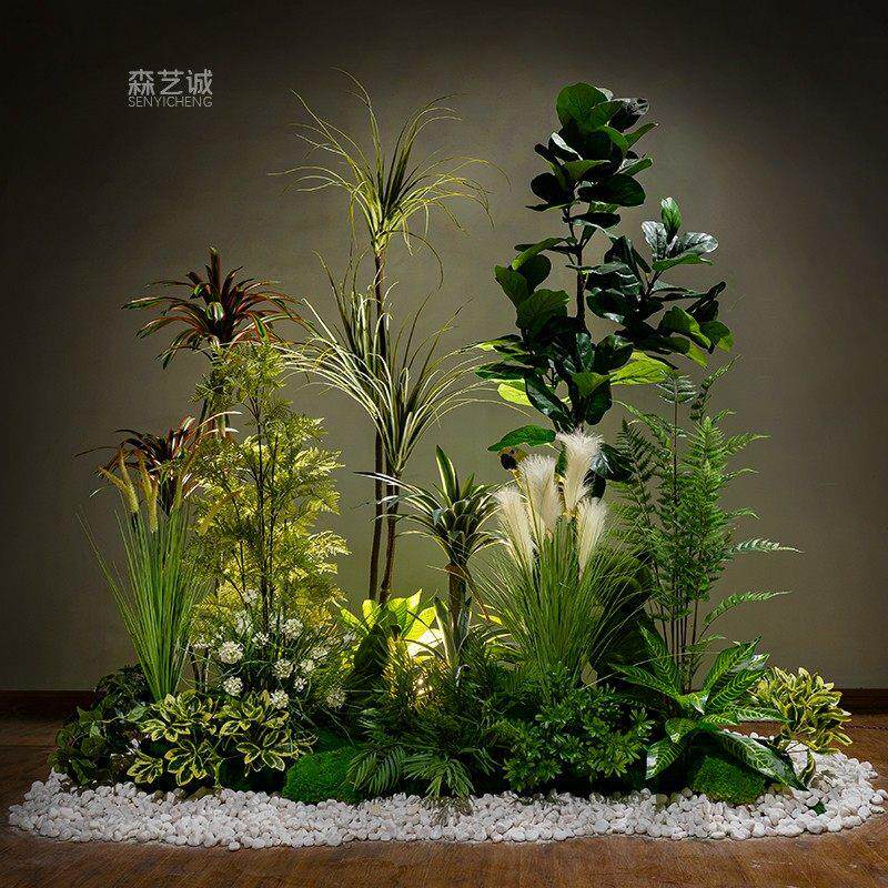 大型彷真树室内假树绿植植物盆栽橱窗角落落地造景观设计装饰摆饰