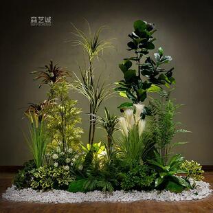 饰摆饰 大型彷真树室内假树绿植植物盆栽橱窗角落落地造景观设计装