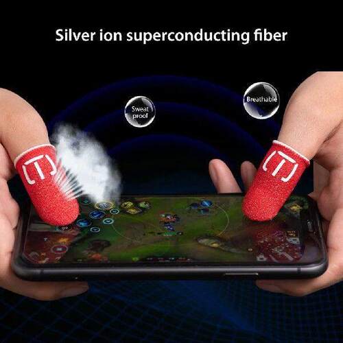 2 Pieces Games Fingertip Sleeves Anti-slip Gloves