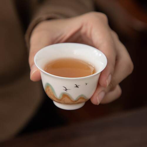 德化陶瓷茶具套装 功夫 泡茶专用喝茶家用高档轻奢羊脂玉万里江山