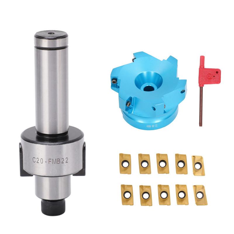 铣杆BT040-FMB22-100 +40R刀-80-22-4T铝刀盘+10pcs APMT1604刀粒