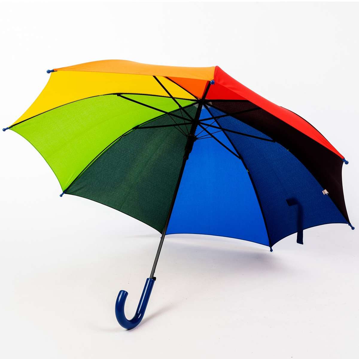 Qiutong男女通用儿童彩虹伞长柄雨伞自动晴雨两用童伞可爱太阳伞