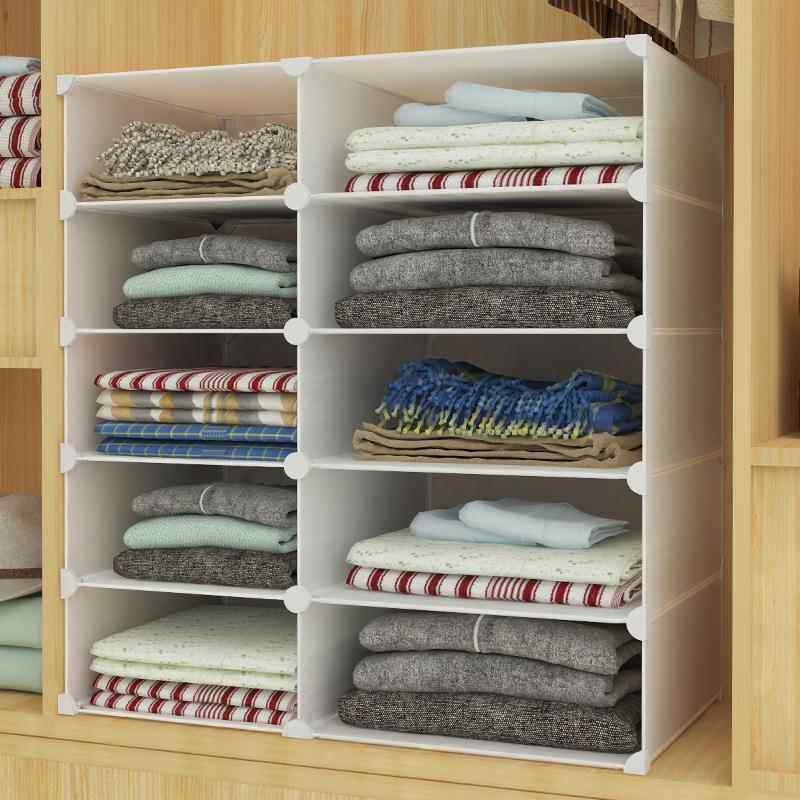 隔板柜子里面的柜分层收纳宿舍衣橱衣层分架整理衣服置物T-563922