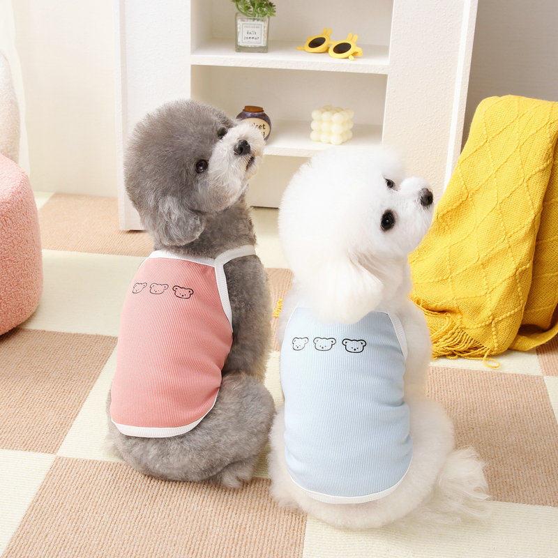 宠物狗衣服幼犬泰迪比熊吊带衫宠物条纹背心衣服夏季薄款裙子