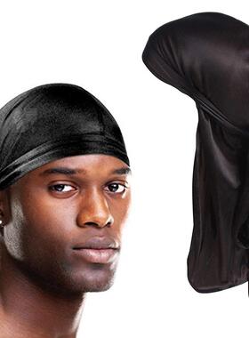 durag美式嘻哈包头巾西海岸流行热销男女仿真丝长尾头巾帽海盗帽