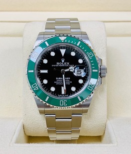 先鉴后发 全套98新劳力士新款绿水鬼自动机械男表正品m126610lv