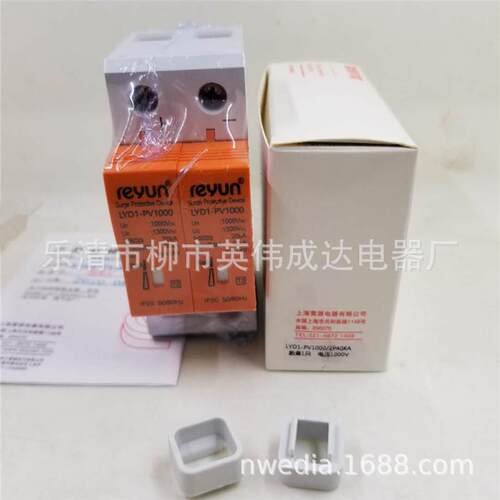 上海雷源光伏直流电涌浪涌保护器LYD1-PV1000V 2P太阳能风力用