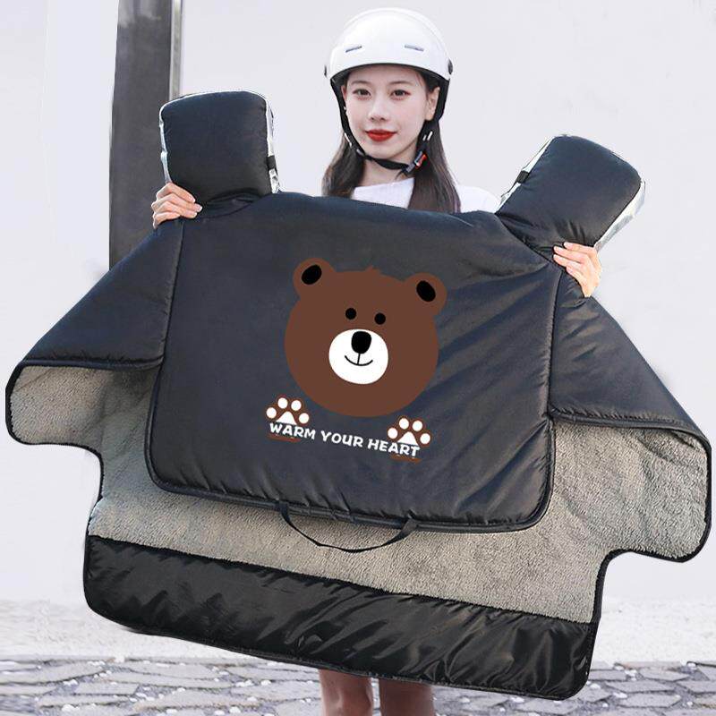 小电动自行车挡风被冬季加绒加厚防水防寒电瓶摩托2026新款防风罩