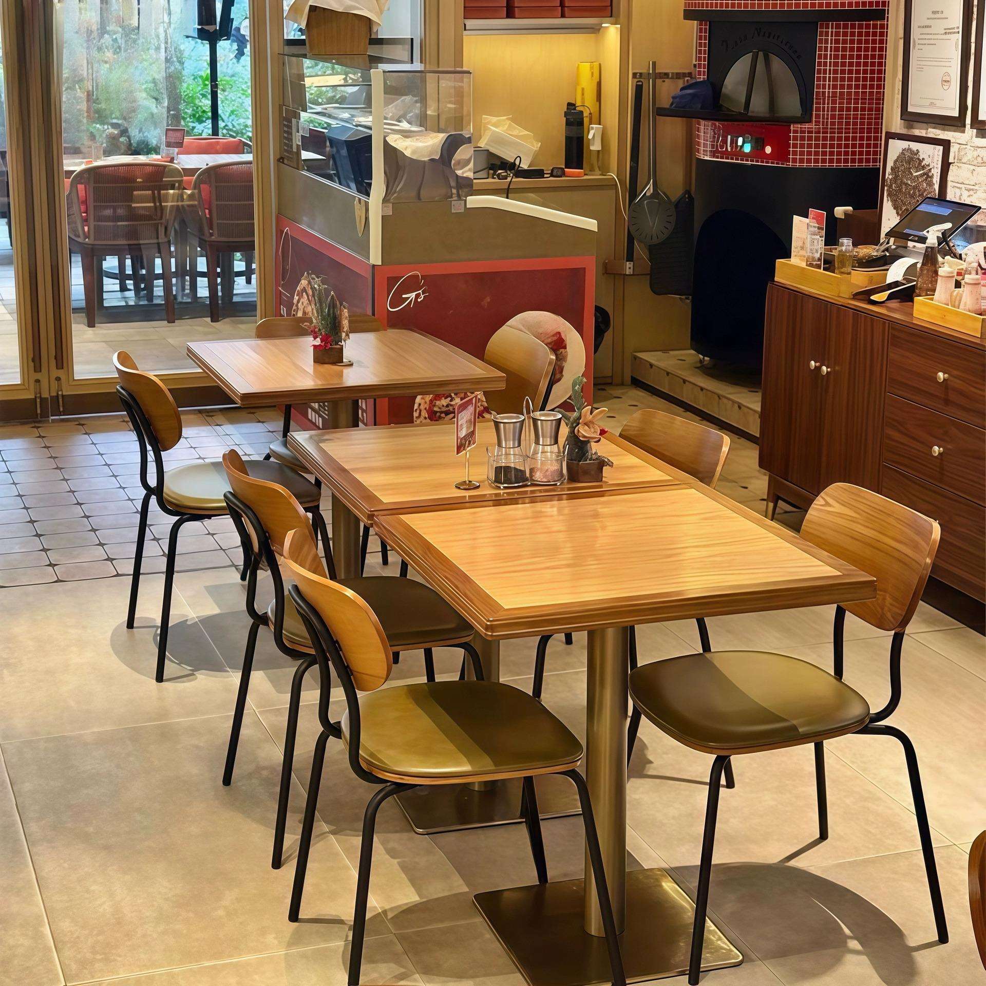 酒吧桌椅美式复古咖啡厅椅子小酒馆音乐清吧主题餐厅圆桌餐饮商用
