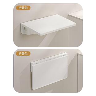 浴室可折毛巾叠架卫免生LXW间衣打孔置物架放服隐形浴巾收纳架子