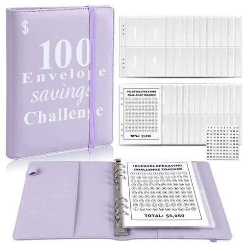 100EnvelopeChallenge活页本 100天省钱存钱本挑战现金信封储蓄本