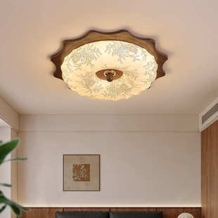 布灯创意客厅法式 中古护眼间主复古卧房吸顶灯灯花形艺灯 卧室日式