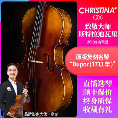 克莉斯蒂娜 Christina 大提琴 C06哑光仿古手工大提琴