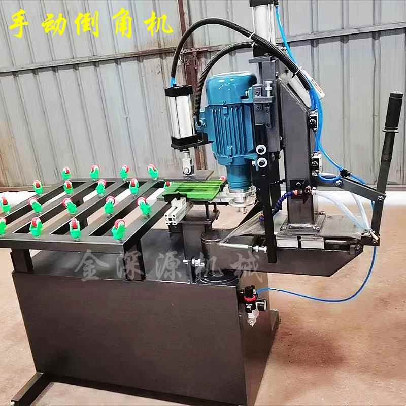 岩板灯饰玻璃小片相框玻璃单头手动倒R角模具倒角修角圆角磨边机