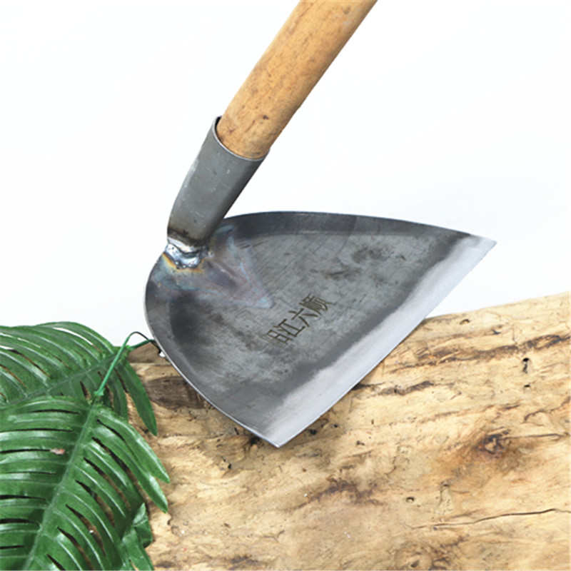 包邮纯钢锄头农用扇形锄头园艺翻地工具种菜农具锰钢木柄除草松土