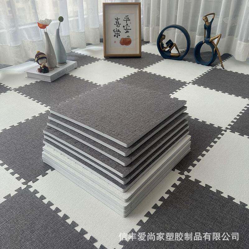 泡沫地垫家用地毯卧室可拼接水洗亚麻毯子飘窗阳台榻榻米地板垫子
