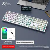 Rk108机械键盘套件静音Rgb三模式 蓝牙2.4g无线有线定制全键热插拔