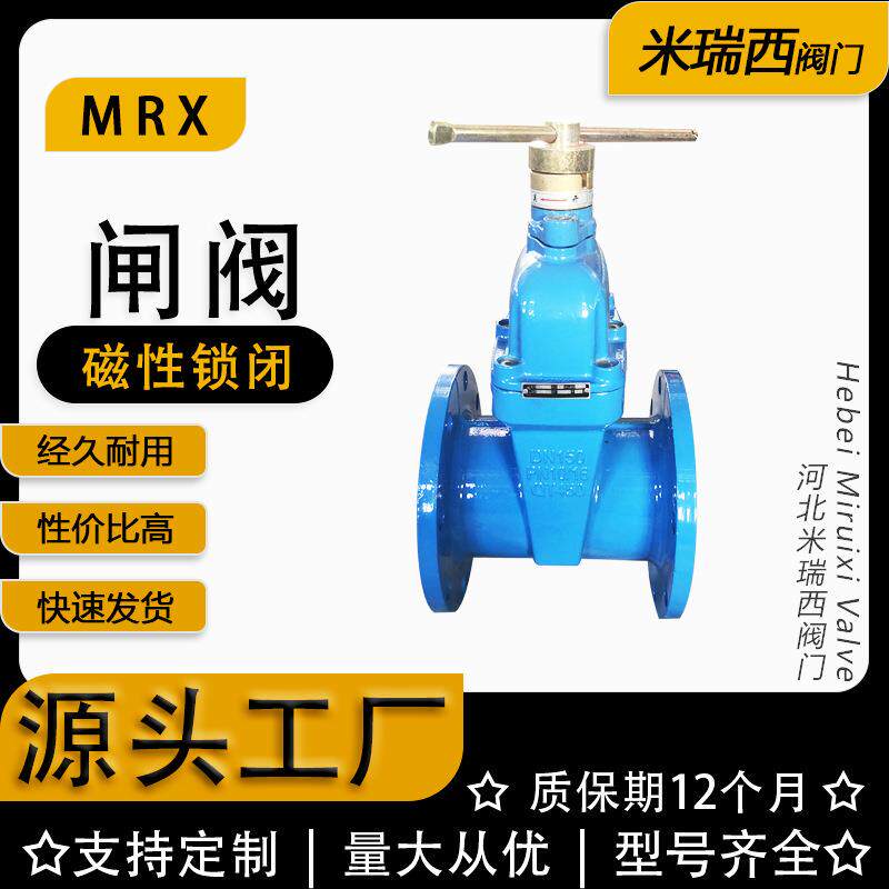 磁性锁闭闸阀弹性座封暗杆法兰球墨铸铁闸阀厂家河北FZ45X-16Q